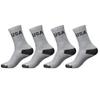 8Pairs Mens Crew Socks Premium Cotton Cushioned Grey Solid Sports Athletic 10-13 view 2