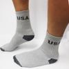 8Pairs Mens Crew Socks Premium Cotton Cushioned Grey Solid Sports Athletic 10-13 view 3