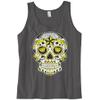 Cybertela Men's Dia De Los Muertos Sugar Skull Tank Top (Charcoal, Small) view 1