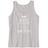 Cybertela Men's Keep Calm I'm with The Groom Tank Top (Light Gray, Small) view 1