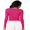 Adar Underscrubs for Women - Long Sleeve Underscrub Comfort Tee - 2900 - Fuchsia - M view 2
