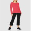 Adar Underscrubs for Women - Long Sleeve Underscrub Comfort Tee - 2900 - Fuchsia - M view 3