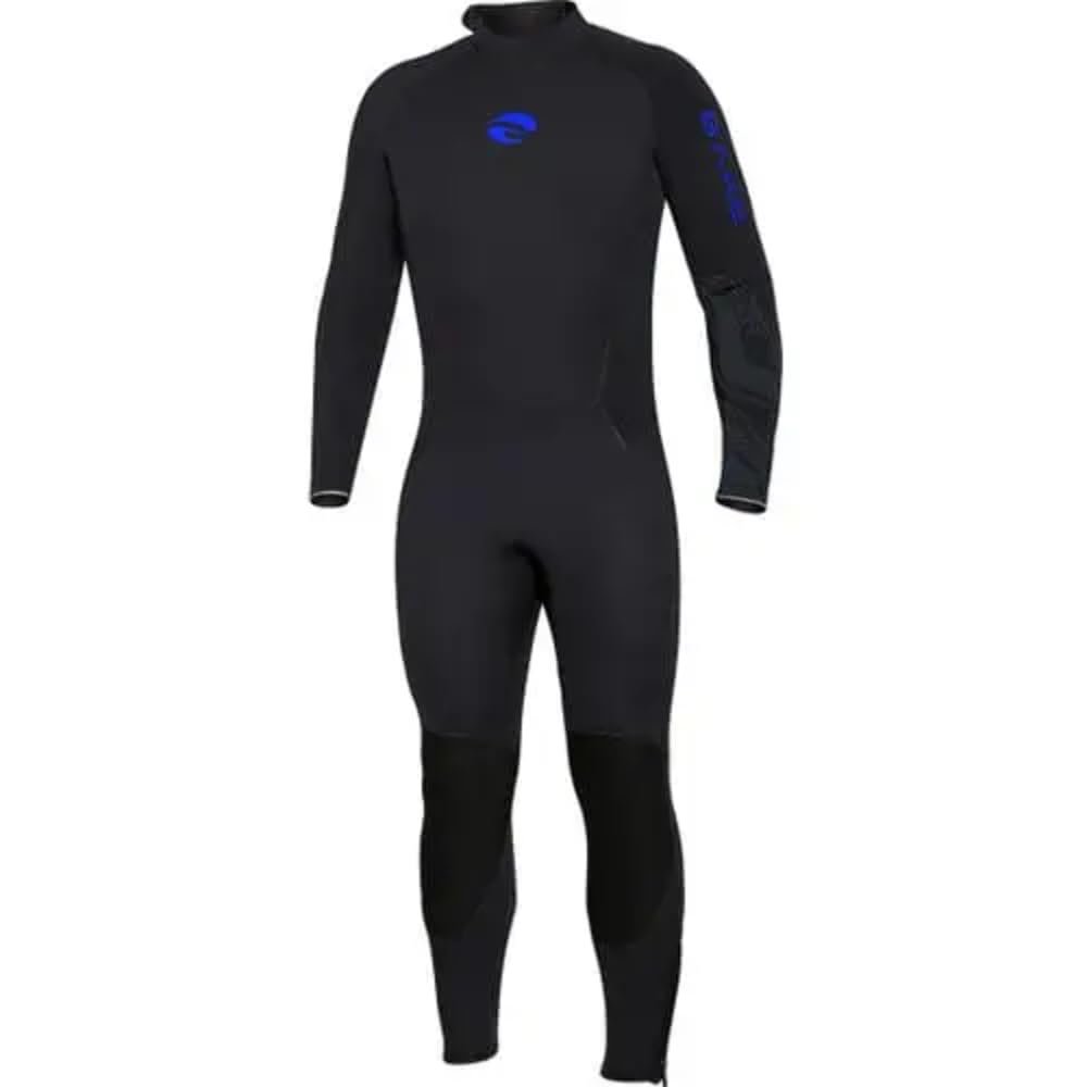 BARE 3MM Men's Velocity Ultra Wetsuit | Unique Omnired Material Woven into The Torso for Added Warmth| High Performance Full Stretch Neoprene | Comfortable | Great for Scuba Diving | Blue ML