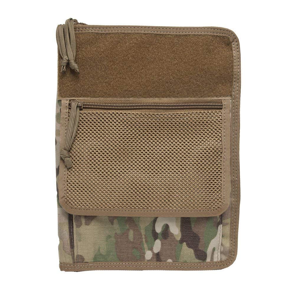 Tactical Notebook Covers Tactical Leaderbook Cover System | Zippered Case for Notebooks 9" x 6" to 9.75" x 7" with Pen Loops | Durable Organizer for Field Use (Multicam)