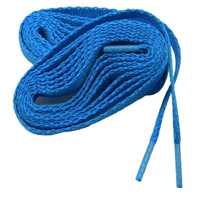 Greatlaces 2 pair pack 54 Inch proATHLETIC Neon Blue 5/16 Style 8mm flat sneaker Laces Shoelaces Shoestrings