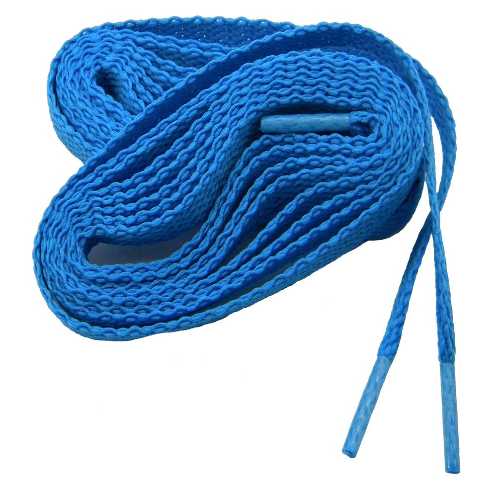 Greatlaces 2 pair pack 54 Inch proATHLETIC Neon Blue 5/16 Style 8mm flat sneaker Laces Shoelaces Shoestrings