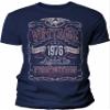 50th Birthday Gift Shirt for Men - Vintage 1976 Aged to Perfection - Navy-003-2X view 1