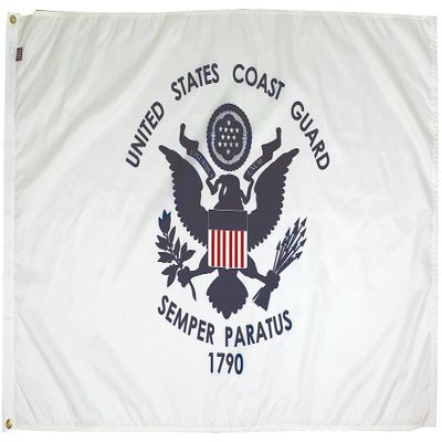 FlagSource U.S. Coast Guard Nylon Military Flag, Made in The USA, 3x5'