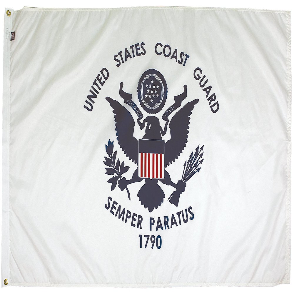 FlagSource U.S. Coast Guard Nylon Military Flag, Made in The USA, 3x5'