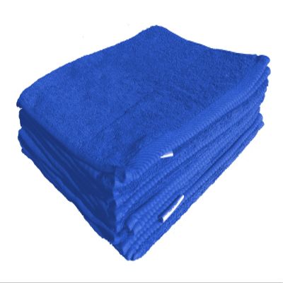 BY LORA Premium Terry Cotton Gym & Yoga Towel  Soft, Absorbent, Quick-Dry Towel for Exercise, Fitness, and Sports - Royal Blue, Set of 4
