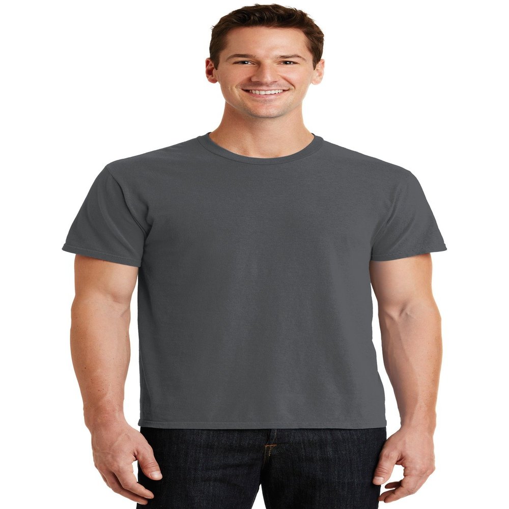 Port & Company Beach Wash Garment-Dyed Tee 4XL Coal