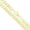 22k Yellow Gold Plated Sterling Silver Italian Curb Chain 4.4mm Solid 925 Italy 6 Sided Bracelet 7" inch view 1