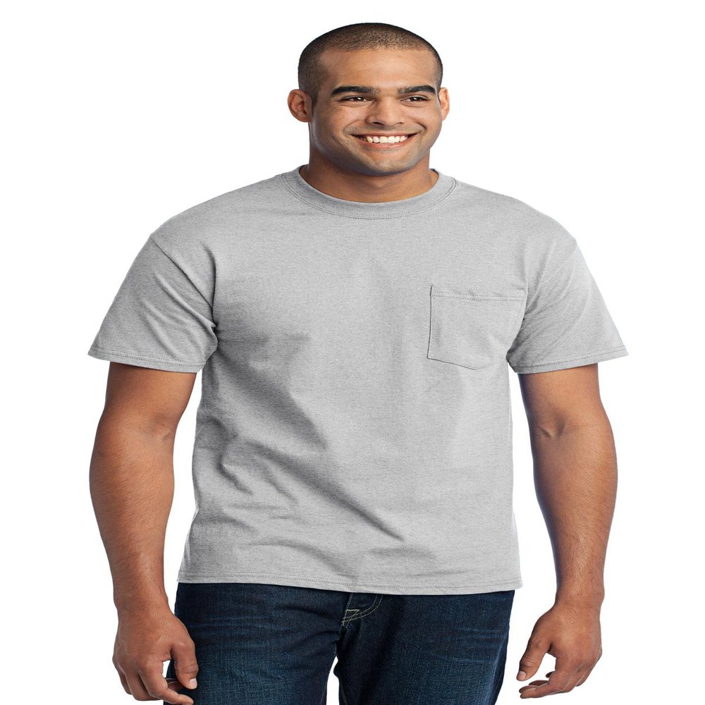 Port & Company - Core Blend Pocket Tee M Ash