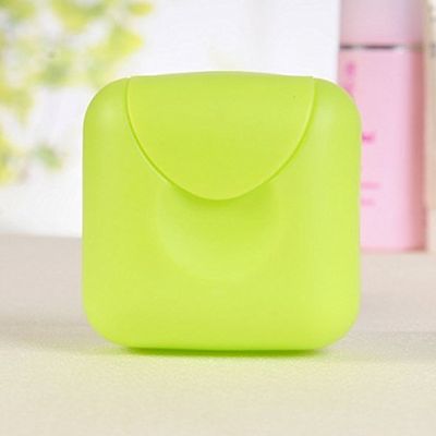 Inovat 2 Pcs Small Size Plastic Soap Case Holder Container Box Home Outdoor Hiking Camping Travel,2.75 * 2.75 * 1.65 inch Lime Green