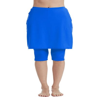 Micosuza Womens Skirted Swim Capris Sun Protective UPF 50+ Swimming Tight with Attached Skirt Sport Leggings Blue