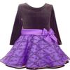Bonnie Jean Girls Purple Velour Hipster Dress (2T) view 1