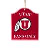 Boelter Brands NCAA Utah Utes Wooden Fan Sign Ornament view 1