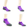 Thirty48 Ultralight Athletic Running Socks for Men and Women with Seamless Toe, Moisture Wicking, Cushion Padding (Medium - Women 7-8.5 // Men 8-9.5, [3 Pairs] Purple/Gray) view 4