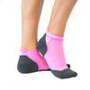 Thirty48 Ultralight Athletic Running Socks for Men and Women with Seamless Toe, Moisture Wicking, Cushion Padding (Large - Women 9-10.5 // Men 10-11.5, [3 Pairs] Pink/Gray) view 2
