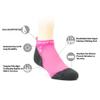 Thirty48 Ultralight Athletic Running Socks for Men and Women with Seamless Toe, Moisture Wicking, Cushion Padding (Large - Women 9-10.5 // Men 10-11.5, [3 Pairs] Pink/Gray) view 3