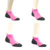 Thirty48 Ultralight Athletic Running Socks for Men and Women with Seamless Toe, Moisture Wicking, Cushion Padding (Large - Women 9-10.5 // Men 10-11.5, [3 Pairs] Pink/Gray) view 4