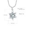 constantlife Cremation Jewelry for Ashes Snowflake Shape Pendant Urn Necklace Keepsake Women Memorial Gift (White+Blue) view 2
