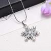 constantlife Cremation Jewelry for Ashes Snowflake Shape Pendant Urn Necklace Keepsake Women Memorial Gift (White+Blue) view 3