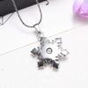 constantlife Cremation Jewelry for Ashes Snowflake Shape Pendant Urn Necklace Keepsake Women Memorial Gift (White+Blue) view 4
