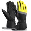 MCTi Ski Gloves,Winter Waterproof Snowboard Snow 3M Thinsulate Warm Touchscreen Cold Weather Women Gloves Wrist Leashes Yellow Medium view 1