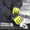 MCTi Ski Gloves,Winter Waterproof Snowboard Snow 3M Thinsulate Warm Touchscreen Cold Weather Women Gloves Wrist Leashes Yellow Medium view 3