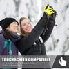 MCTi Ski Gloves,Winter Waterproof Snowboard Snow 3M Thinsulate Warm Touchscreen Cold Weather Women Gloves Wrist Leashes Yellow Medium view 4