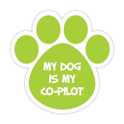 (5 Stickers Combo Deal) My Dog is My Co Pilot Bumper Sticker Vinyl Decal 5"X 5"