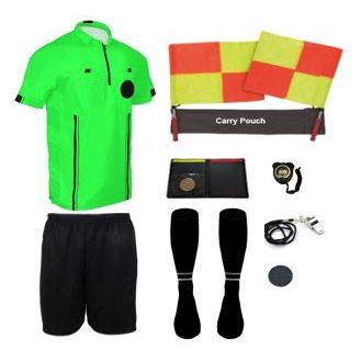 New! 2018 Pro Soccer Referee Package (11 Piece) (Green, Adult Extra Extra Large)