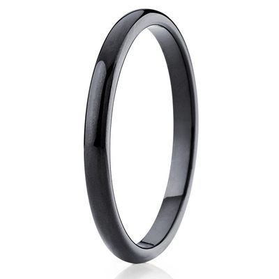 Silly Kings Jewelry Black Tungsten Wedding Band,2mm Tungsten Ring,Tungsten Carbide Ring,Men & Women,Black Tungsten Ring,Anniversary Ring,Black Tungsten Ring,Comfort Fit