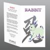 Asian Oriental Chinese Zodiac T-Shirt - Year of The Rabbit: Birth Years 1927, 39, 51, 63, 75, 87, 99, 2011 (L) White view 3
