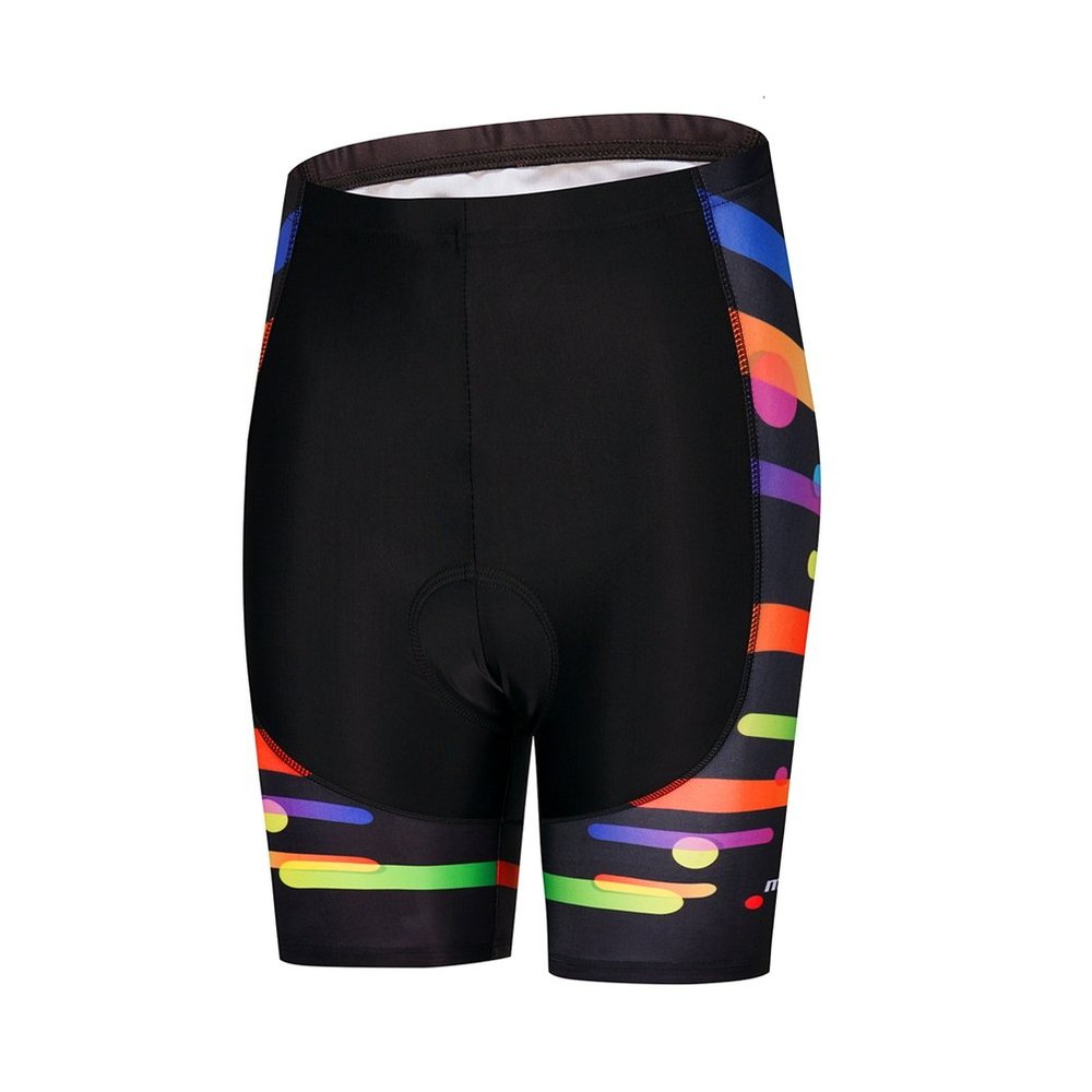 Uriah Women's Cycling Shorts 3D Coolmax Gel Padded Colorful Brush Size XL(CN)
