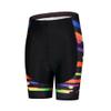 Uriah Women's Cycling Shorts 3D Coolmax Gel Padded Colorful Brush Size XL(CN) view 1