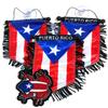 4pc Puerto Rico mini rearview mirror Boricua Puerto Rican flag Hanging banner for car or home 3pc mini puerto rico flags 1 classic Coqui Boricua patch view 2
