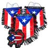 4pc Puerto Rico mini rearview mirror Boricua Puerto Rican flag Hanging banner for car or home 3pc mini puerto rico flags 1 classic Coqui Boricua patch view 4
