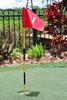 Backyard Putting Green Numbered Golf Flag - Numbered Golf Flag - Red and White 1, 2, 3, 4 (Red with White Numbers, # 4) view 2
