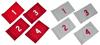 Backyard Putting Green Numbered Golf Flag - Numbered Golf Flag - Red and White 1, 2, 3, 4 (Red with White Numbers, # 4) view 3