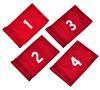Backyard Putting Green Numbered Golf Flag - Numbered Golf Flag - Red and White 1, 2, 3, 4 (Red with White Numbers, # 4) view 4