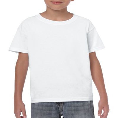 Gildan Heavy Cotton Youth T-Shirt for Tie-Dye XS White