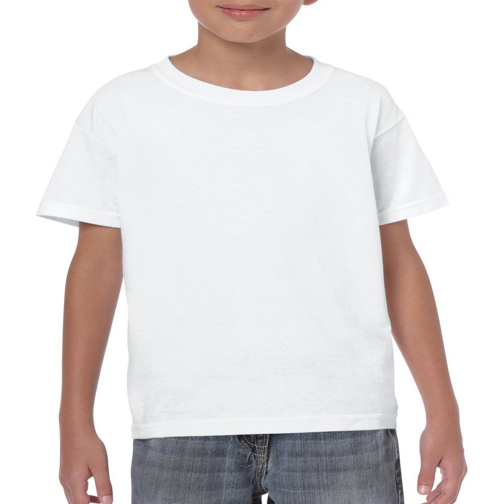 Gildan Heavy Cotton Youth T-Shirt for Tie-Dye XS White