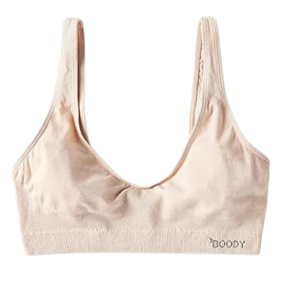 Boody -Seamfree Padded Crop Bra- Seamless Bralette- No Clips, Fastenings, Wires - Bamboo Viscose-Light-Medium Support-Pull-On