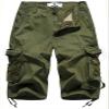 FOURSTEEDS Women's Casual Loose Fit Multi-Pockets Camouflage Twill Bermuda Cargo Shorts with Belt US 12 Army Green view 1