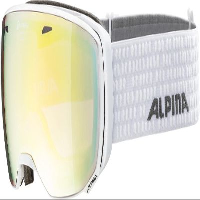 ALPINA ESTETICA QHM Ski Snowboard Goggles, Unisex, Compact Type, Polarized Mirror Lens, Can Be Used with Glasses