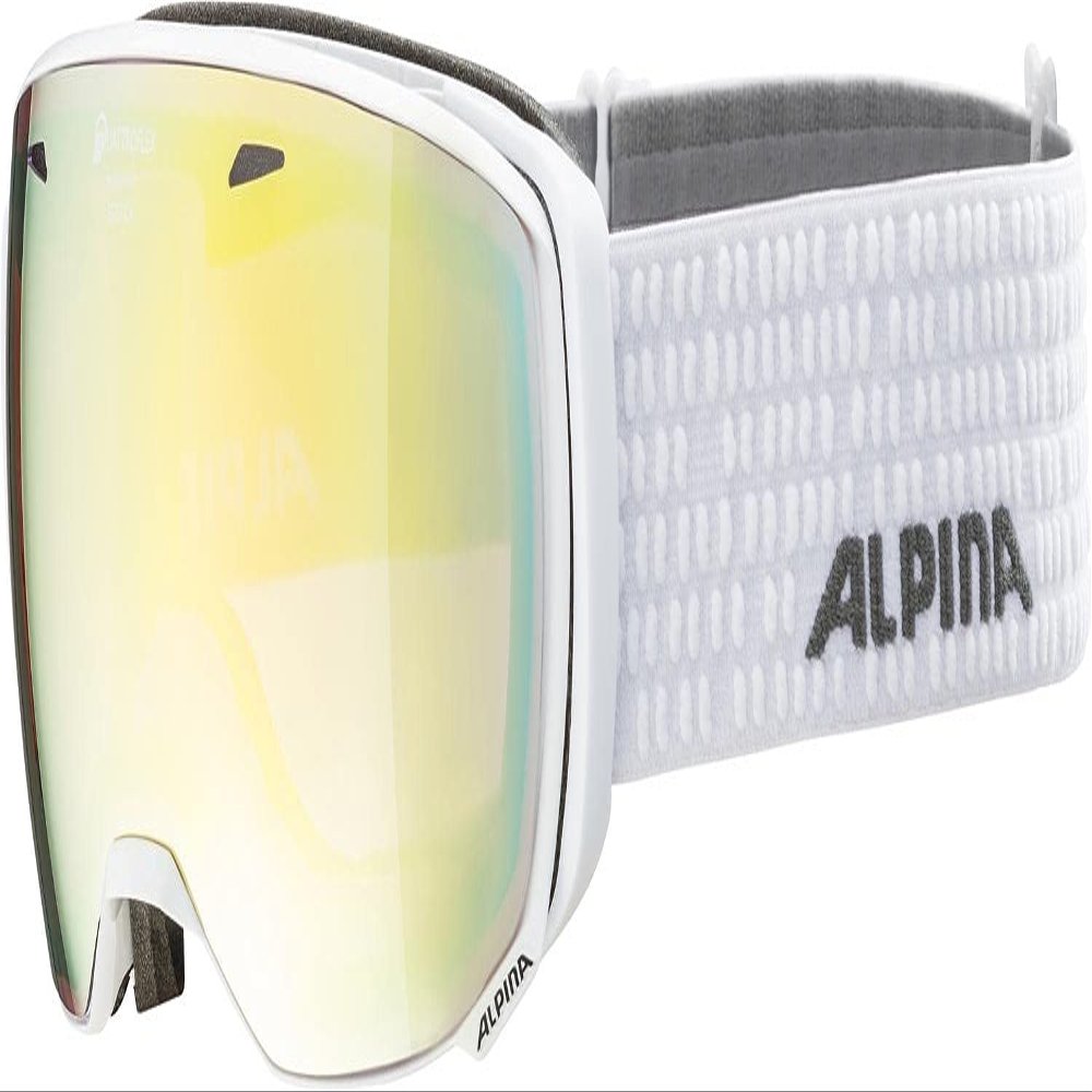 ALPINA ESTETICA QHM Ski Snowboard Goggles, Unisex, Compact Type, Polarized Mirror Lens, Can Be Used with Glasses