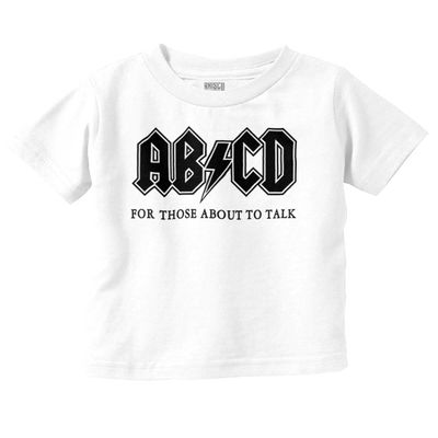 ABCD Lightning Bolt Lil Rocker Music Toddler Boy Girl T Shirt White