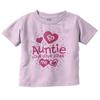 Auntie Loves Me Adorable Cute Niece Youth T Shirt Tee Girls Pink view 1